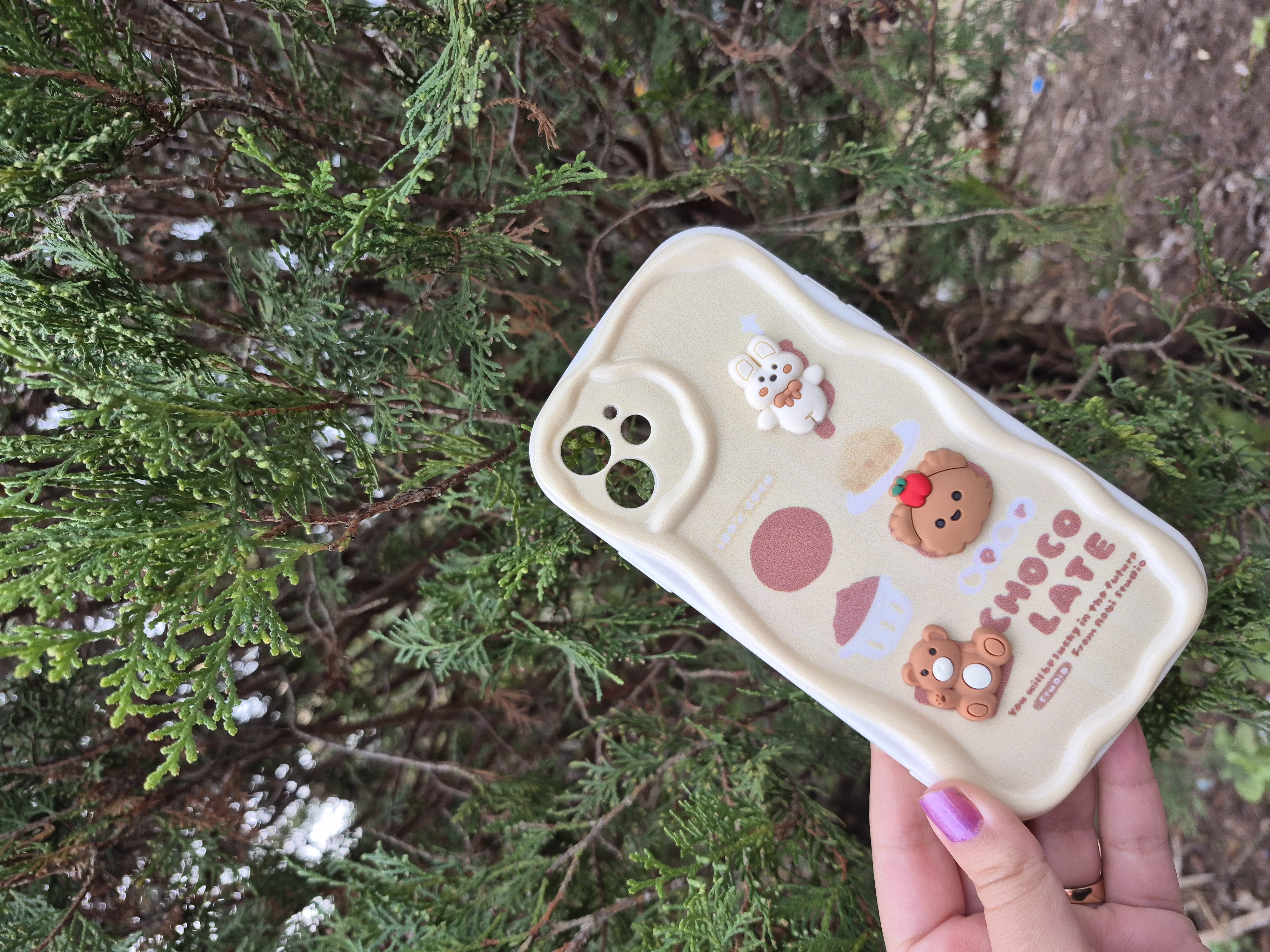 قاب ژله ای منحنی سه بعدی برجسته براق عروسکی آیفون iPhone 11